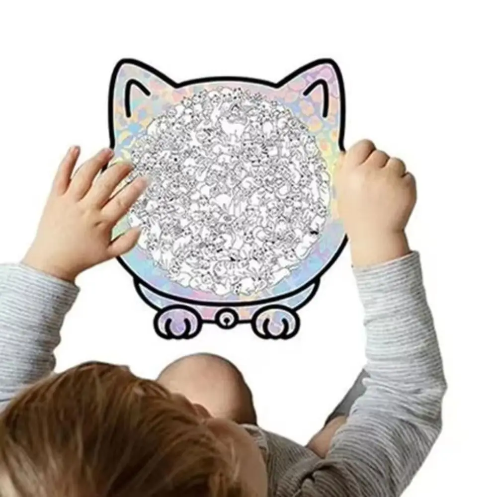 Brain Burning Cat Puzzle Irregular Puzzle Cute Kitten Animal Puzzle Cat Shaped Wooden Puzzle DIY Assembly Colored