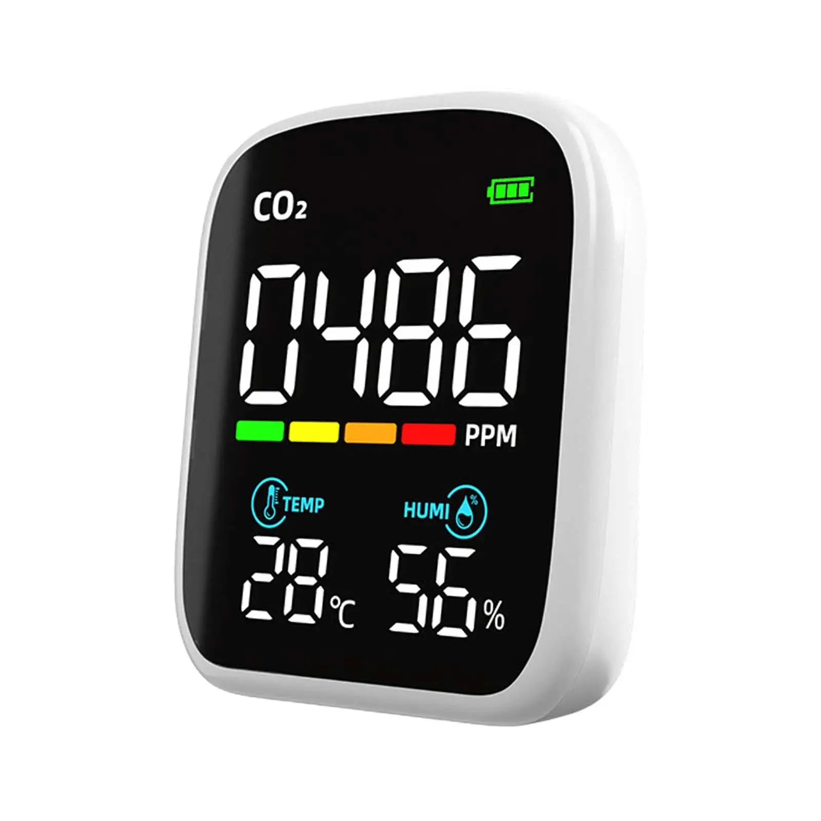 Digital CO2 Temperature Humidity Meter Monitor for Warehouse Gym Travel