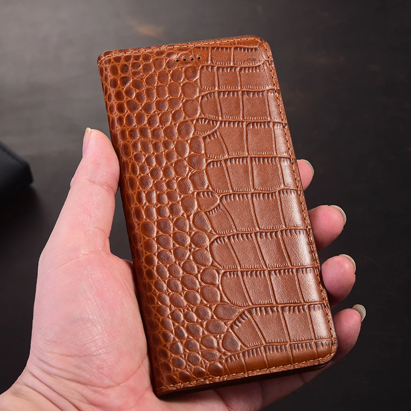 Genuine Leather Magnetic Wallet Cover