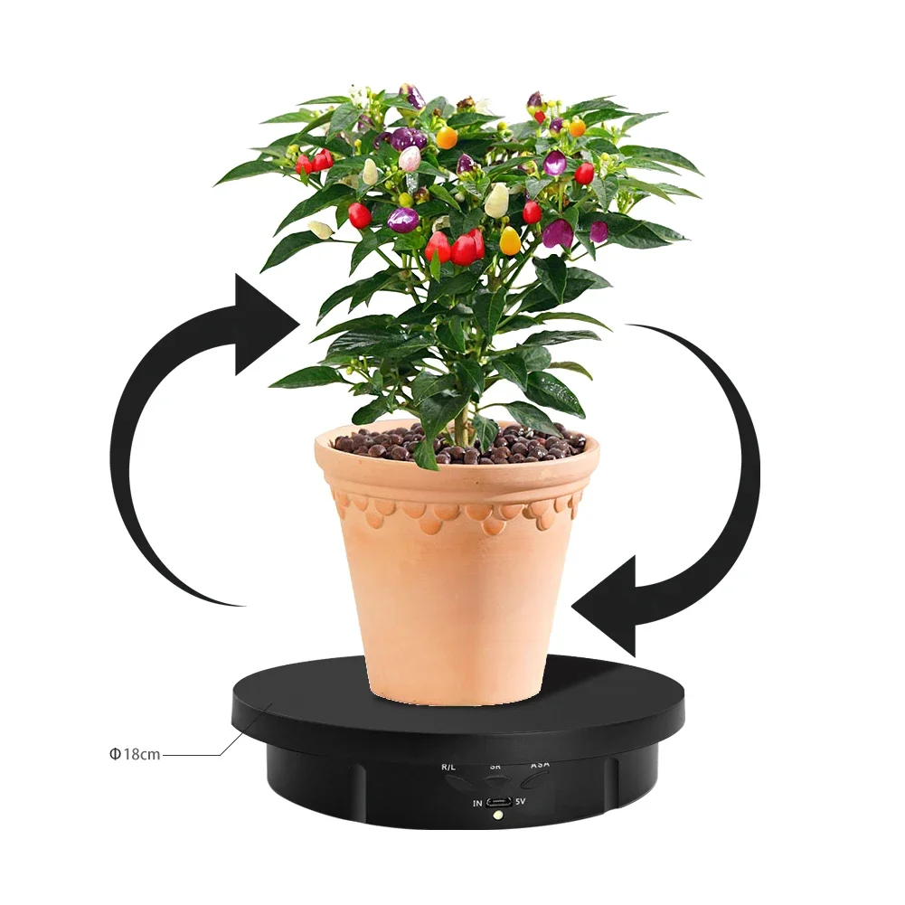 3 Speeds Electric Rotating Visualizer 360&deg; Turntable Regulation USB Charge Display Stand For Video Shooting Prop Jewelry Shoes jewelry display stand rotating display stand rotating turntable plate