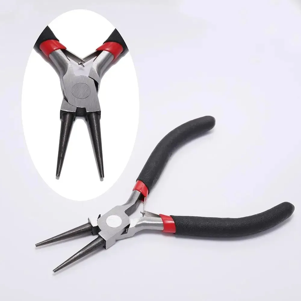 8pcs 미니 쥬얼리 펜치, 라운드 곡선 바늘코 비딩, 쥬얼리 제작 및 수리용 DIY 공예 도구 키트 Ck1161