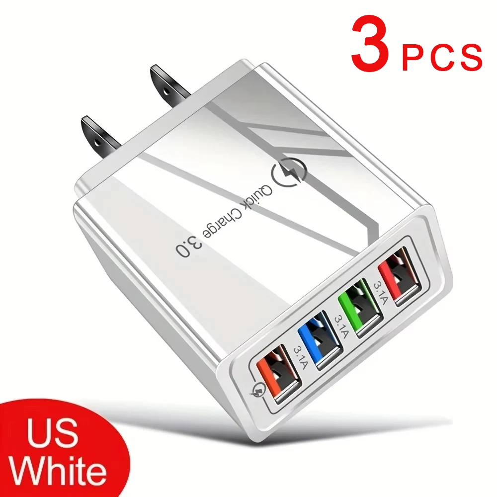 ตัวเลือกสินค้า อะแดปเตอร์ชาร์จ USB 4 พอร์ต ชาร์จเร็ว 4 ตัว พกพาสะดวก