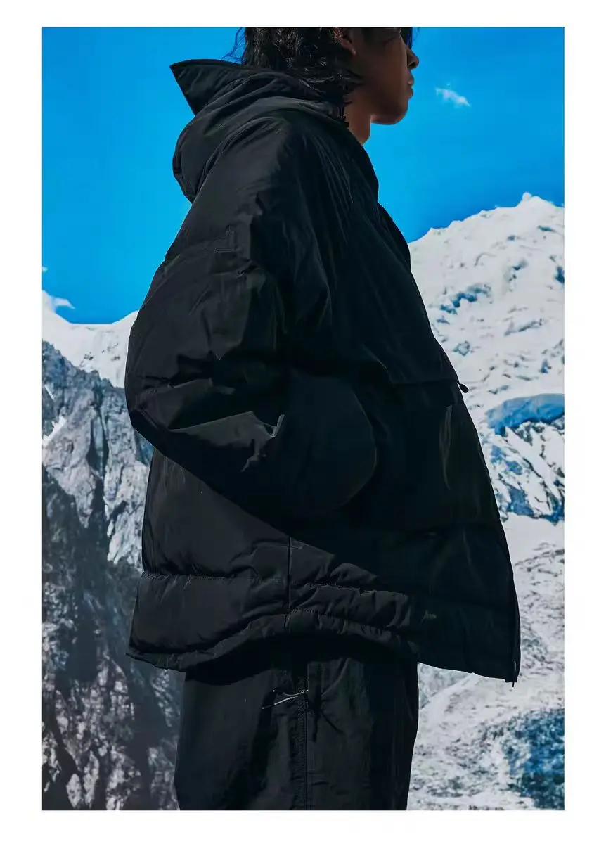 Surge 24aw Anti splash multi pocket down jacket coat white duck down solid color casual gorpcore urban outdoor