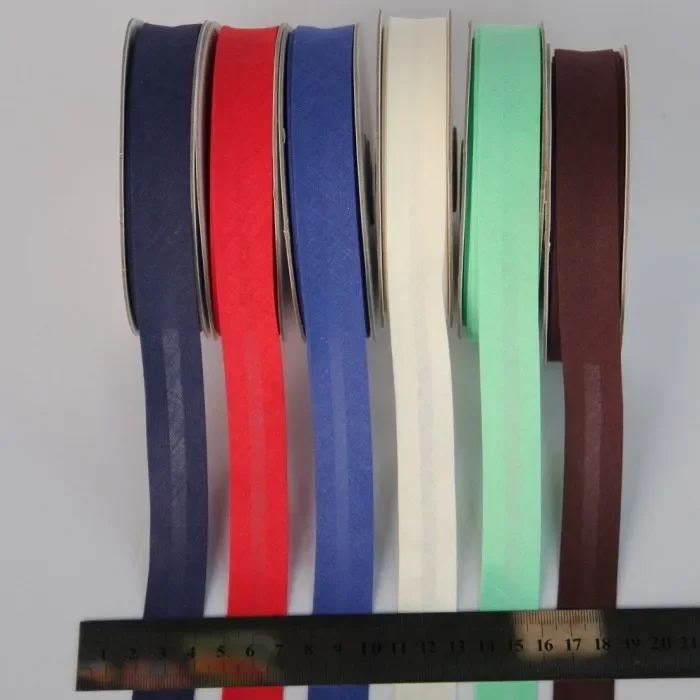 Cotton Bias Tape, Bias Binding Tape Size: 20mm, Width:3/4",2cm, 72yds/lot Black DIY Sewing Material Handmade