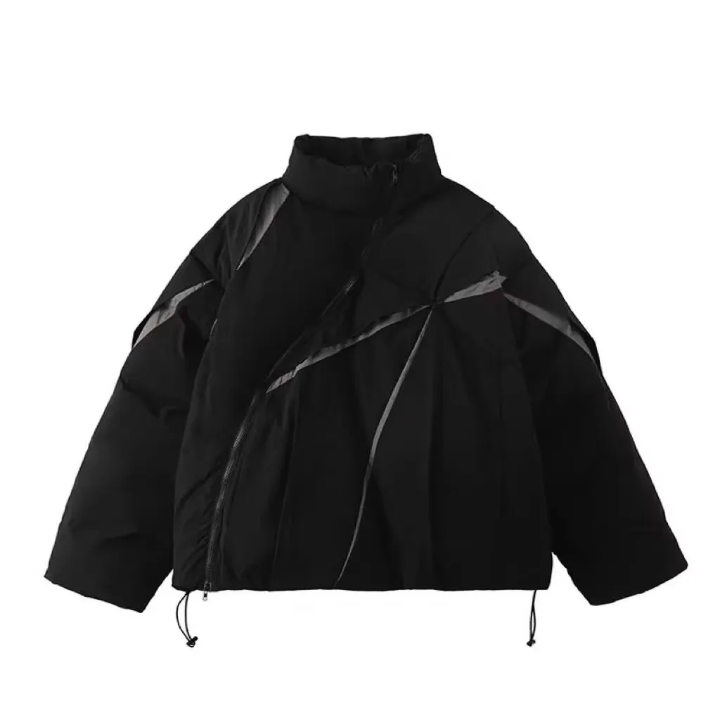 American Cotton Padded Jacket Men Women Winter High Street Thicken Warm Stand Collar Coat Hip Hop Loose Cutting Design Outwear cotton jacket parka coat parkas coat