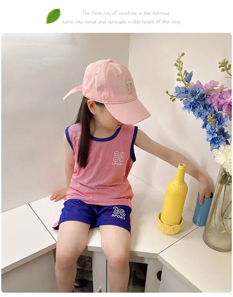 Children'S Mesh Breathable Quick-Drying Sports Suit 2022 Summer Clothes Boys And Girls New Outdoor Sports Short-Sleeved Shorts clothing sets for travel