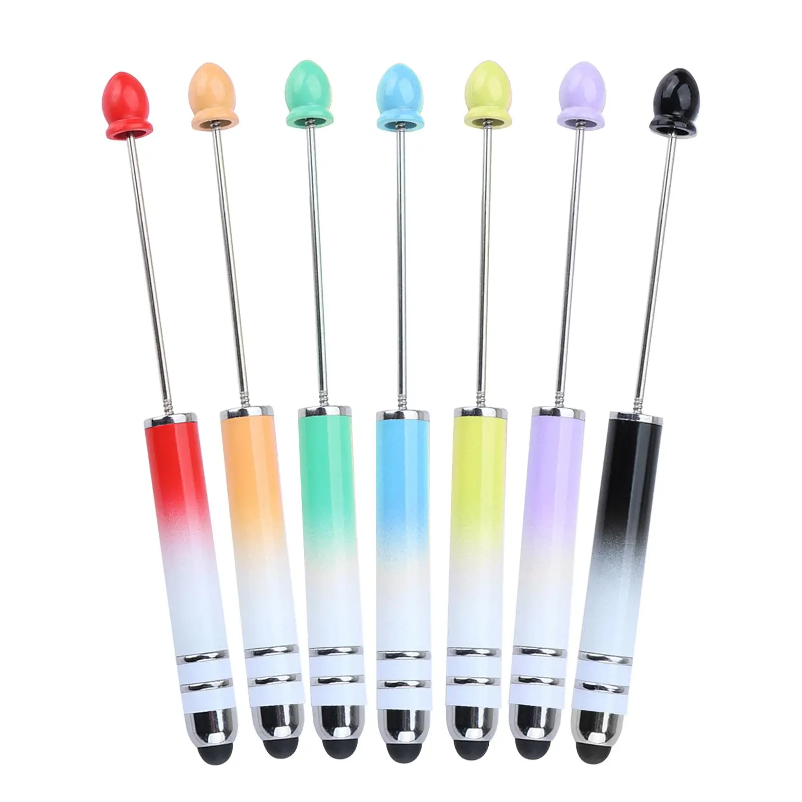 7x DIY Craft Beaded Pen Set Stationery Art Drawing Rollerball Pen Ballpoint Pen for Writing Journaling Office Taking Notes Draw