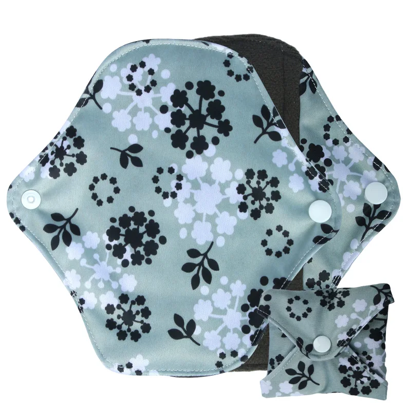 BIAI 5PCS Menstrual Pads Reusable Breathable Ladies Washable Cloth Menstruation Organic Female Menstrual Pad For Women 18*18CM