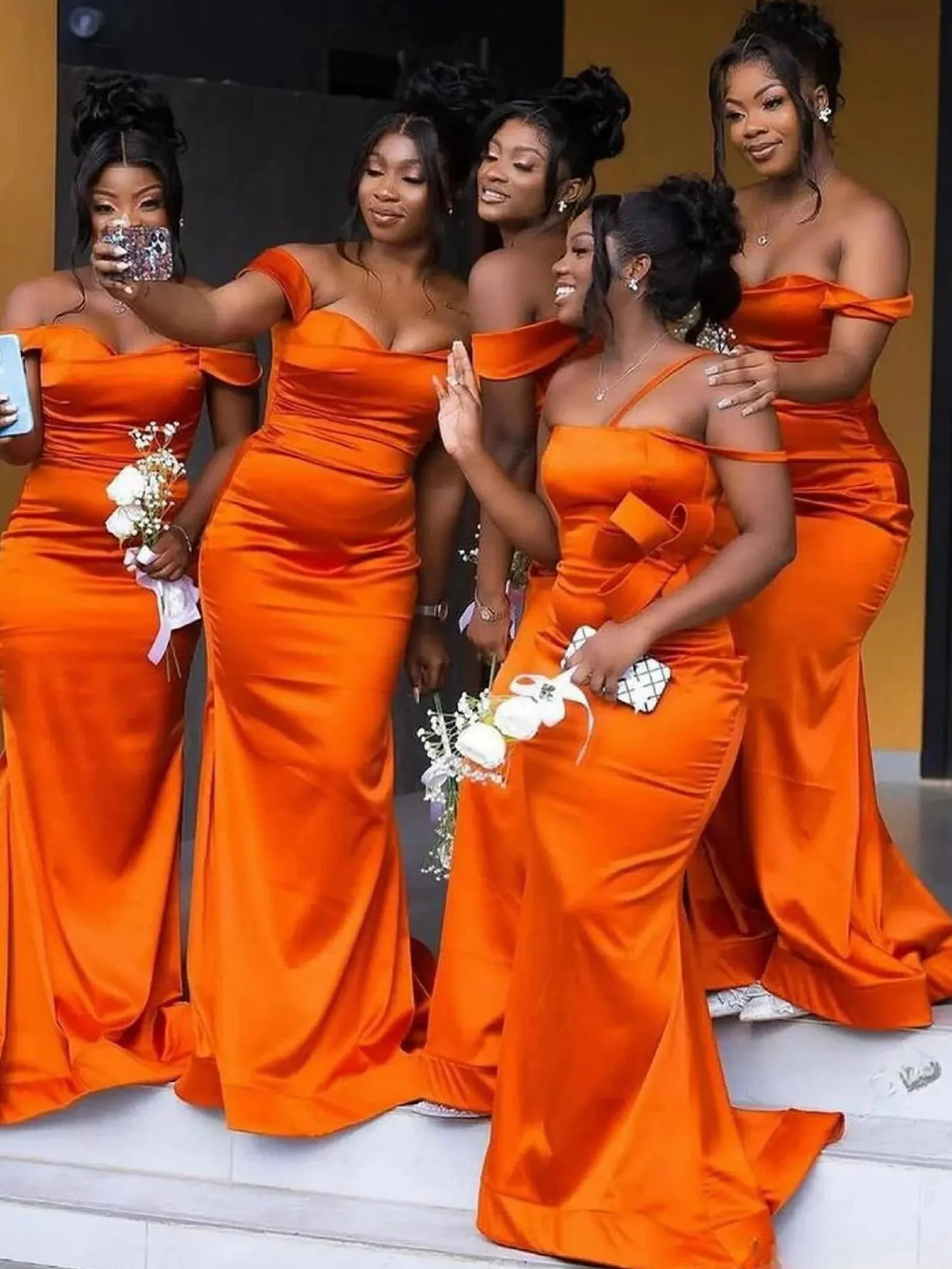 robe de bal orange