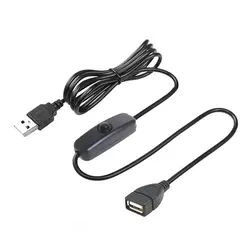 USB 2.0 Extension Cable with On/Off Switch for Data Transfer and Charging (USB Male to Female)