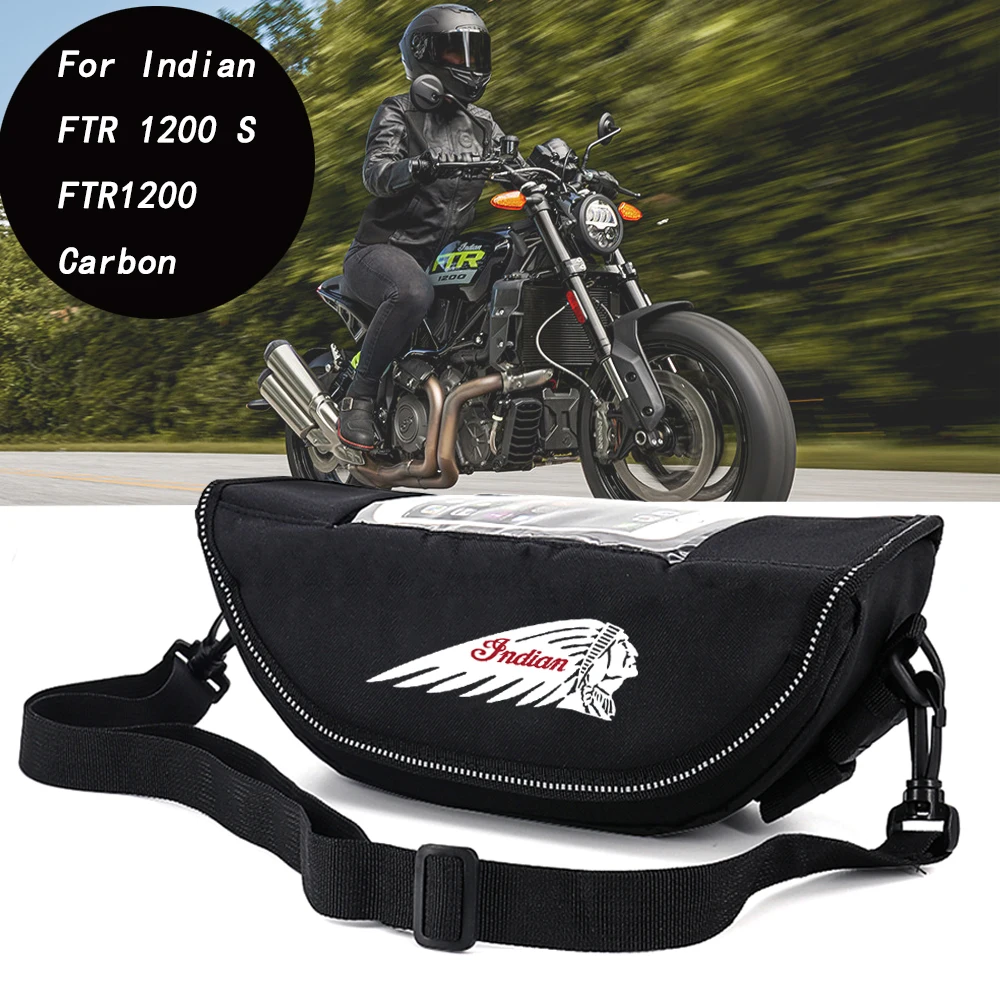 Per Indian Ftr 1200 S Ftr1200 Carbon / Rally Chief Vintage Scout Moto Accessorio Maniglia Borsa Impermeabile