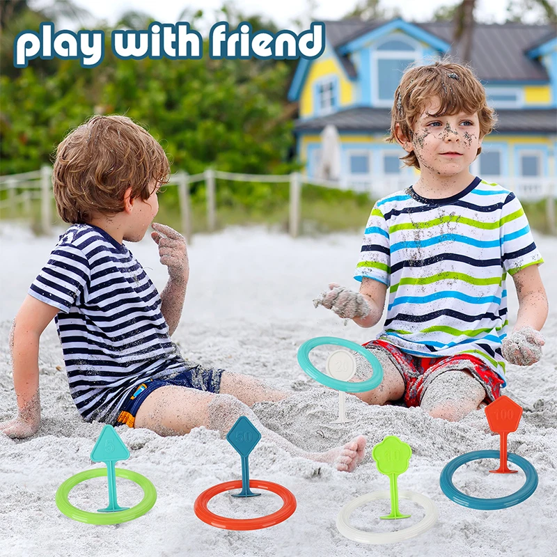 

Children Throw Circle Game Ferrule Stacked Toys Fun Outdoor Parent-Child Interactive Garden Sports Puzzle Early Education Gift