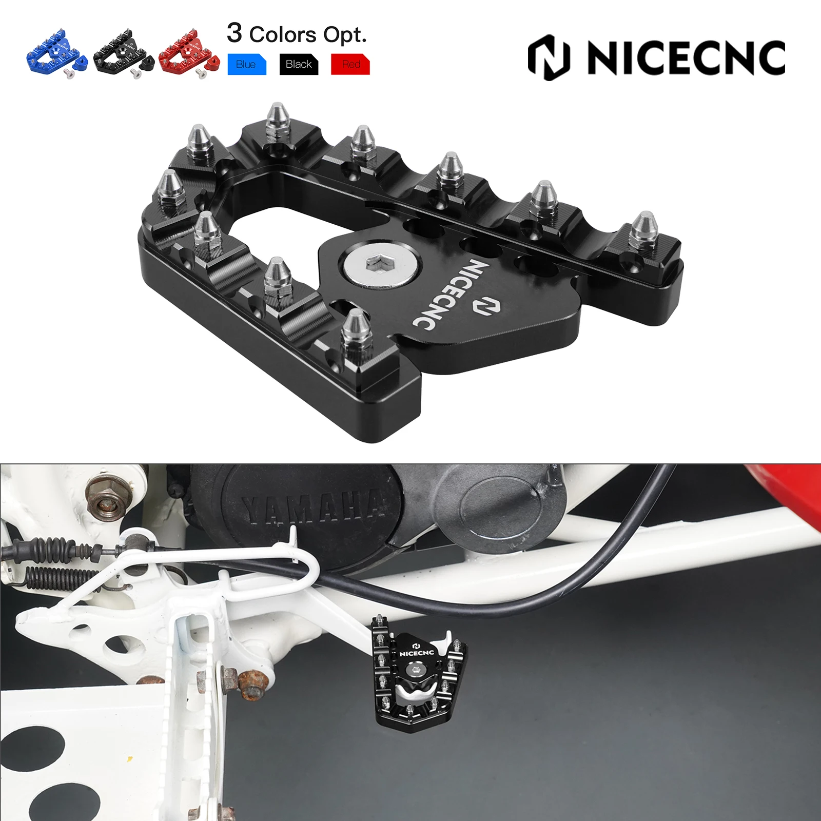 Per Blaster Atv Extender Pedale Freno Posteriore Allargato Per Yamaha Blaster 200 Yfs200 1988-2006 2002 Accessori Quad Blu Rosso Nero