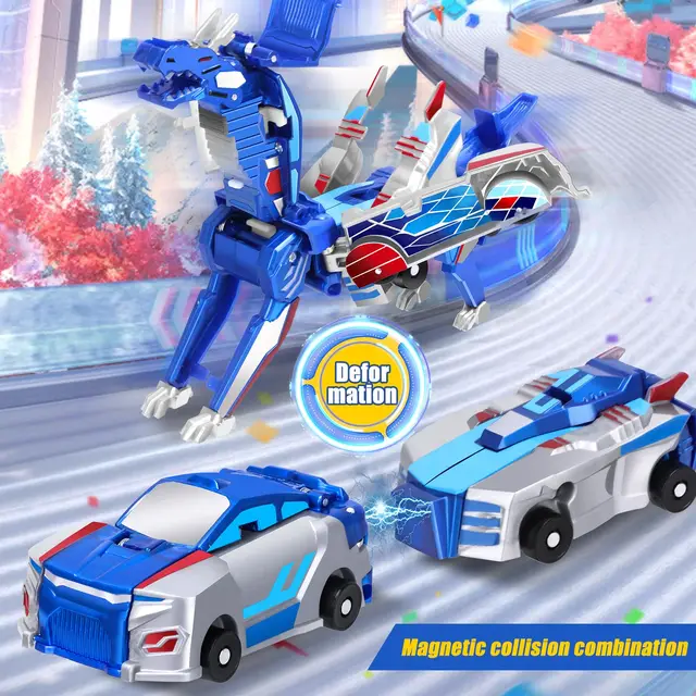 Ultimate Unicorn Car Toy 2 In 1 Creative Car Transforms Into Unicorn Robot Toy Inertial Sliding Racing Car Model Impact Deformed 2