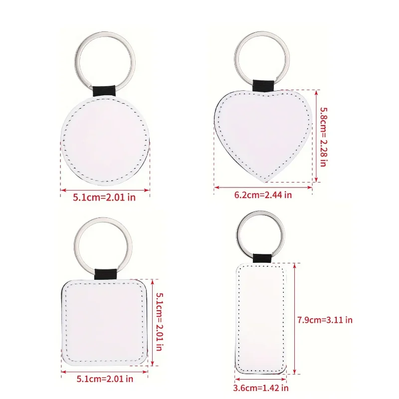 1 Custom Photo Keychain - Personalised PU leather round keyring with sublimation printing, unique personalised gift 5