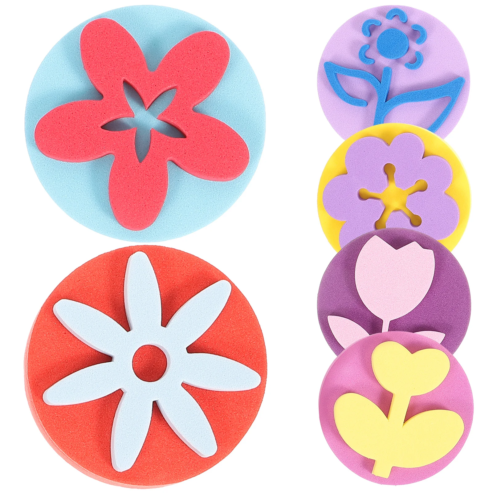 

6 Pcs Eva Sponge Seal Children Painting Seals Graffiti Kids Tools Cartoon Stamp