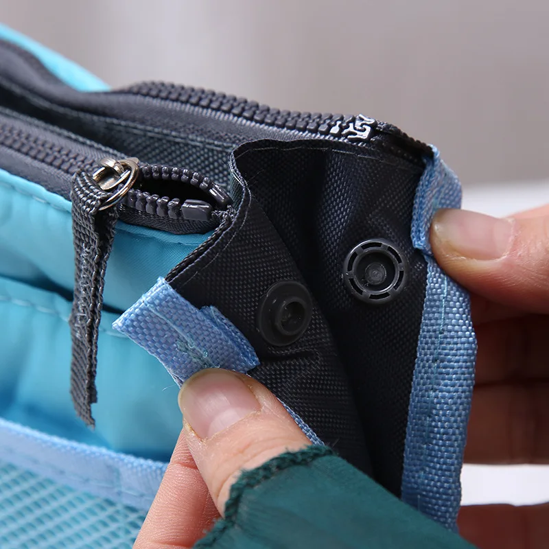 Nylon Cosmetic Bags For Women Tote Insert Double Zipper Makeup Bag Toiletries Storage Bag Girl Outdoors Travel Make Up Organizer 4