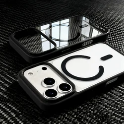 Sleek Transparent Acrylic Back Cover with MagSafe Wireless Charging Compatibility - iPhone 18 Pro Max (Black)