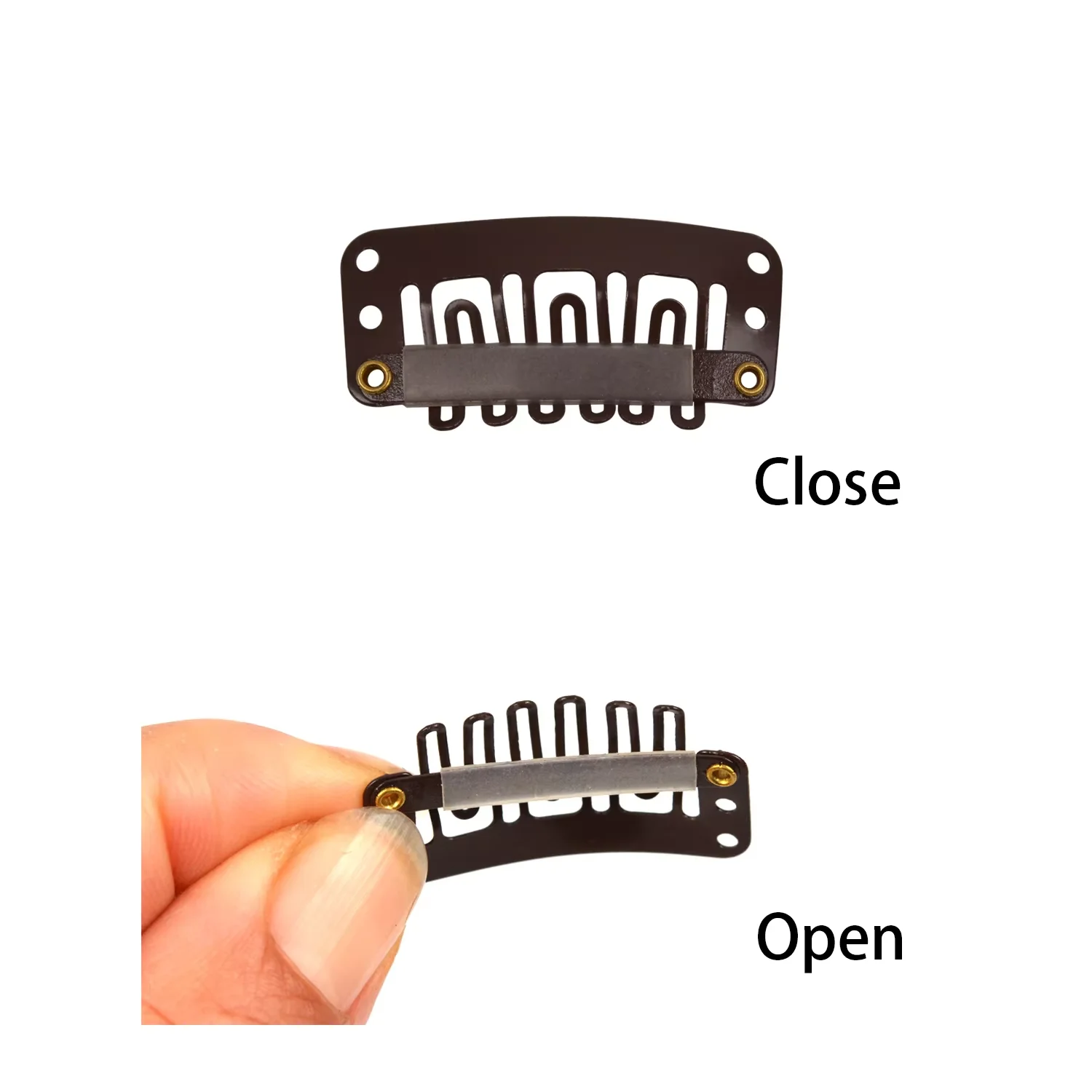 30Pcs 32mm 가발 클립 금속 스냅 클립 뒷면에 실리콘이 있는 헤어핀 여성 D..