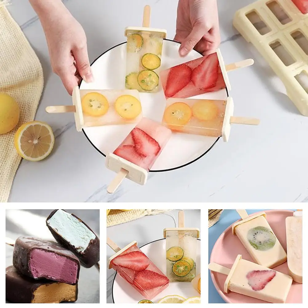 PP Plastic Ice Cream Molds Beige Color DIY Kitchen Tool