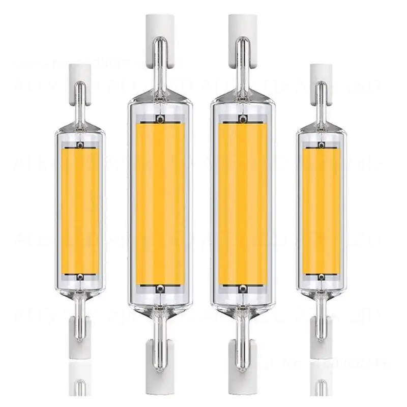 LED R7S 유리 튜브 COB 전구 78MM 118MM 20W 40W 높은 전원 R7S 옥수수 램프 J78 J118 할로겐 빛 90W AC110V 220V Lampadas 교체