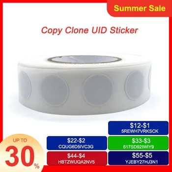 UID NFC 복사 복제 라벨 원형 스티커, 블록 0 변경 가능, 다시 쓰기 가능, 지름 25mm 30mm, 13.56MHZ ISO 14443A, 10 개 50 개 100 개
