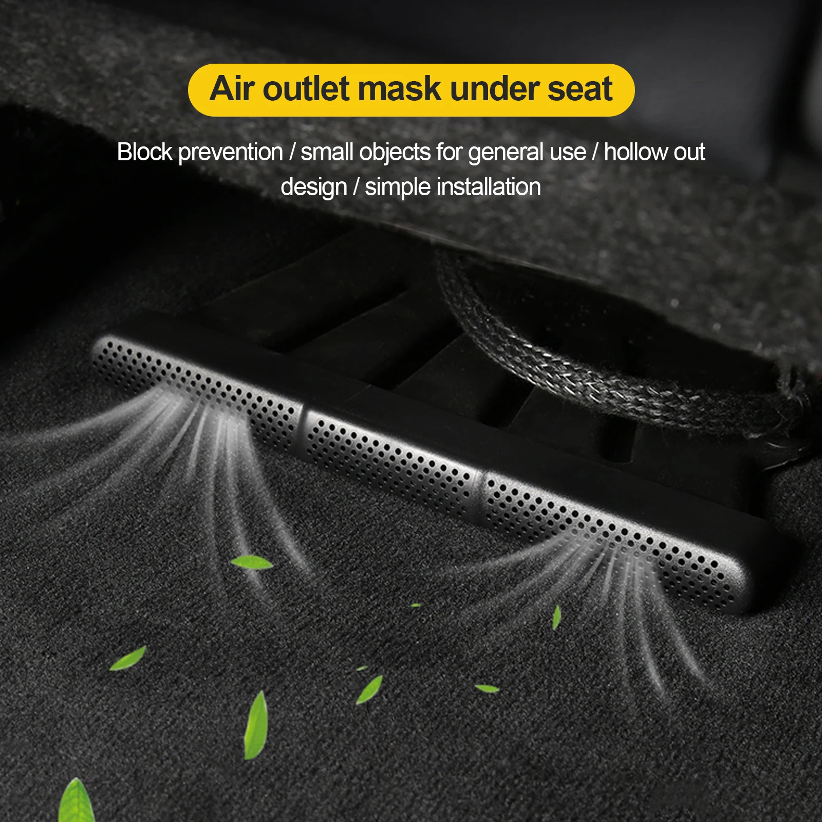 Car Seat Bottom Ac Air Duct Vent Antiblocking Protective Cover Kit For