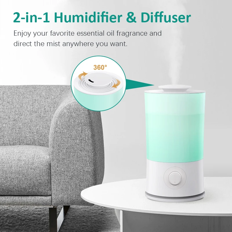 Smart Touch Control 7 Colors Night Light Humidifier Aroma Diffuser Nano  Cool Mist Humidifier for Office Home - China Humidifier and Air Humidifier  price