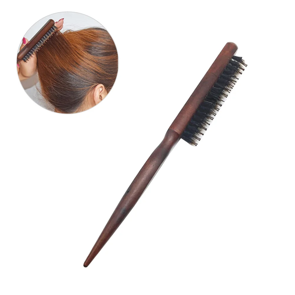 

1pc Bristle Hair Comb Bouffant Hairstyle Maker Wooden Hair Comb Scalp Massage Comb Hairdressing Comb