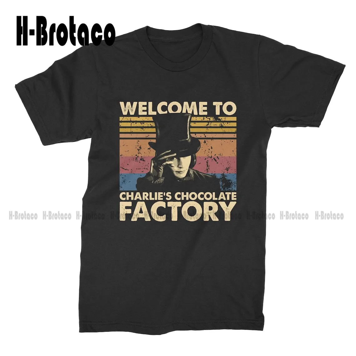 

Welcome To Charlie's Chocolate Factory Vintage T-Shirt T Shirt Custom Aldult Teen Unisex Digital Printing Tee Shirts Xs-5Xl