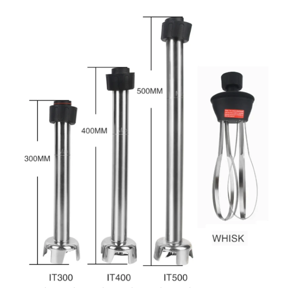 GZZT 500W Immersion Blender Commercial Handheld Mixer Fixed/ Variable Speed Different Lengths of Rods 30/40/50 CM Kitchen Whisk 5