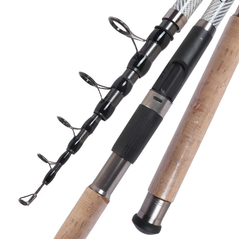 

Telescopic Fishing Rod Carbon Fiber Spinning lure Pole 2.1m 2.4m 2.7m 3.0m 3.6m Sea Fishing Rods for Salt Water and Fresh Water