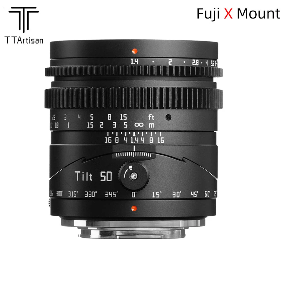 Ttartisan 50Mm F1.4 X Obiettivo Inclinabile Per Fuji X-Mount Full Frame Mf Tilt Shift Lens Per Fujifilm X Mount X-T1 X-Pro1 X-A1 X-M2