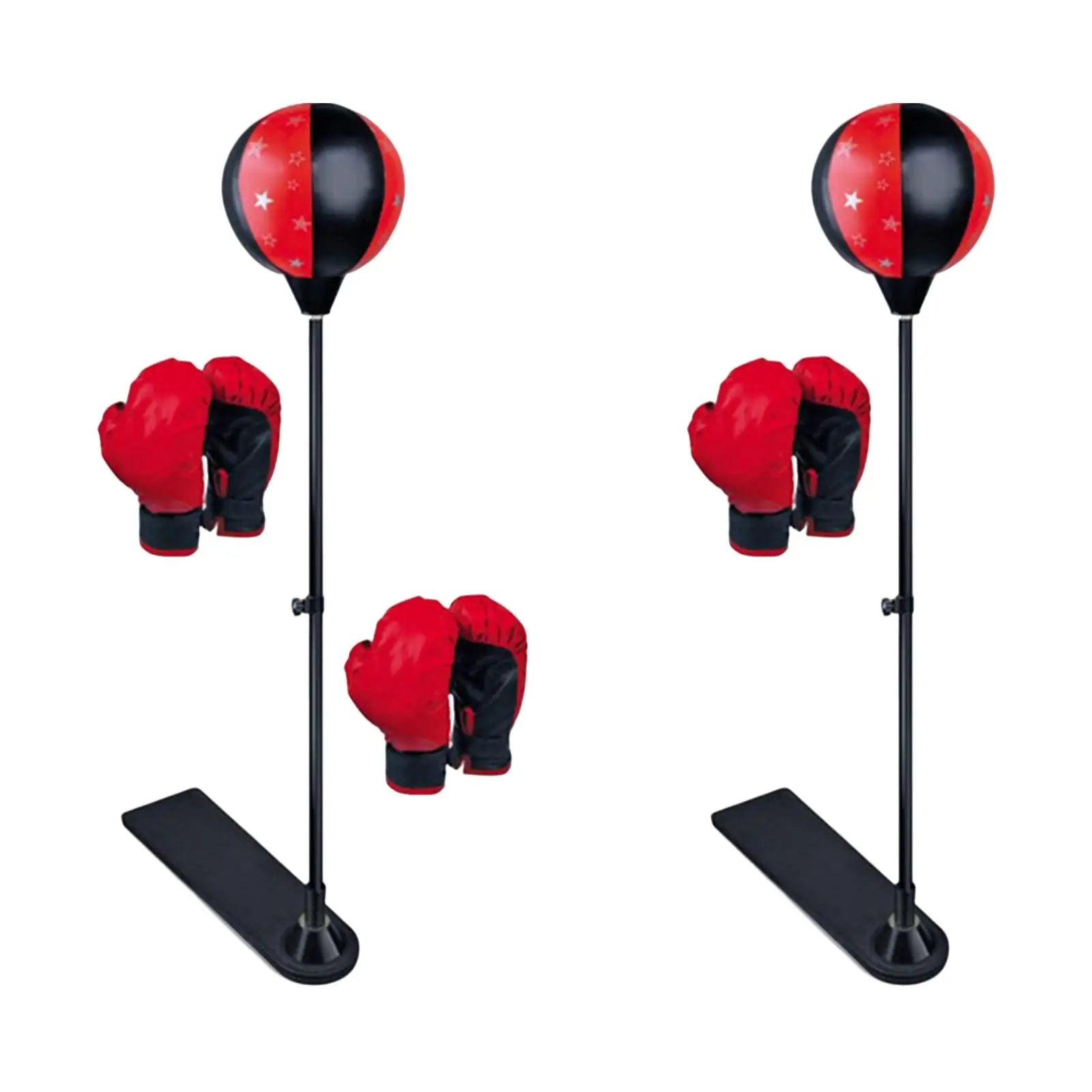 Durable Punching Bag Set, Boxing Gloves Adjustable Height Freestanding Sport for Exercise Home Agility Girls Boys