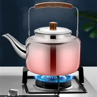 Bouilloire/Théière Électrique en Acier Inoxydable 1L/1.5L/2L/2.5L pour Cuisinière Électrique ou à Gaz, Cafetière Métallique pour la Maison et le Camping 5