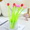 24Pcs Wholesale Valentine's Day new tulip gel pens novelty simulation flower stationery student writing tools school supplies 1