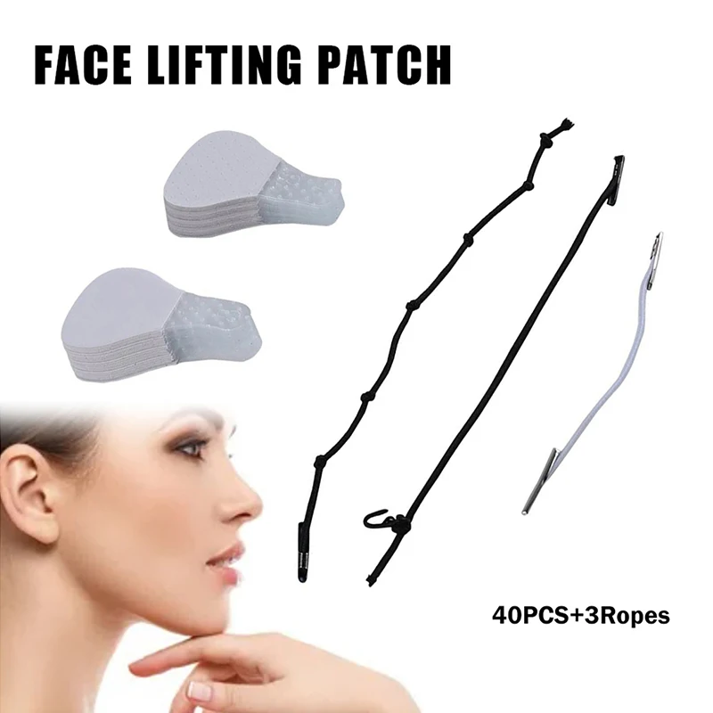 

40Pcs Instant Invisible Face Lift Sticker Neck Eye Double Chin Lift V Shape Tape Makeup Facelifting Patch Adhesive Elastic Band