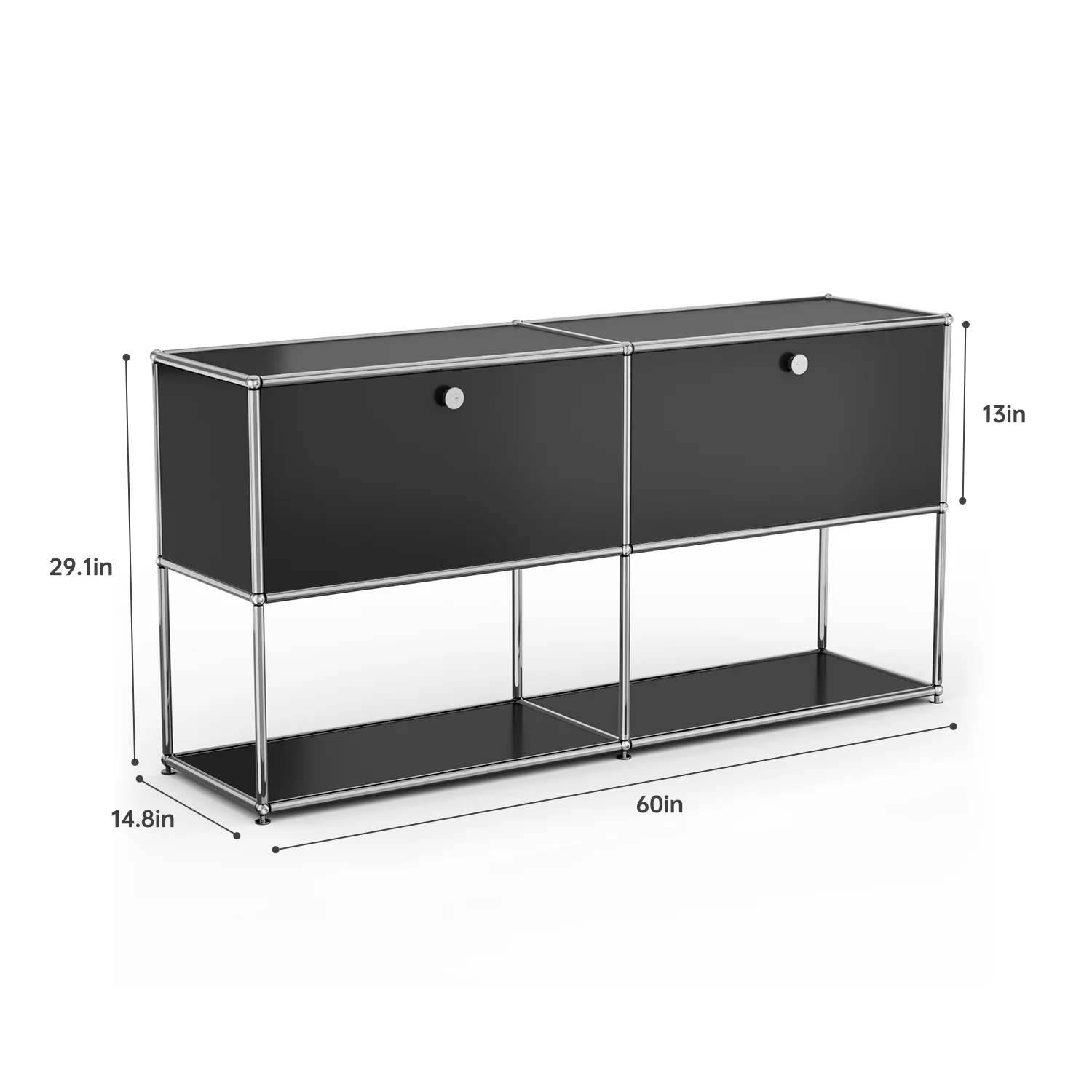 Black 2 Layer 2 Door
