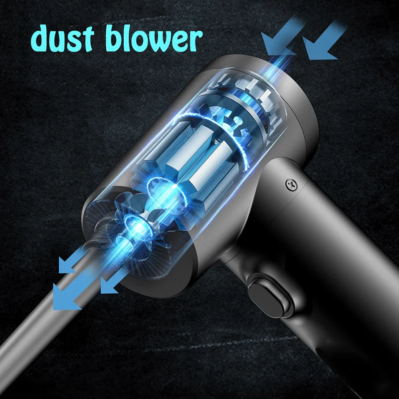 Compressed Air Duster Computer Laptop Keyboard Car Camera Cleaning 51000 RPM USB Charging Portable Wireless Air Blower