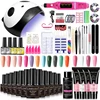 Limegirl Nail Set Nail Gel Tools Kit 54W Nail Lamp 18/12/7 Colors UV Gel Nail Polish Kit Contains Nail Drill Machine Nail Kit 6