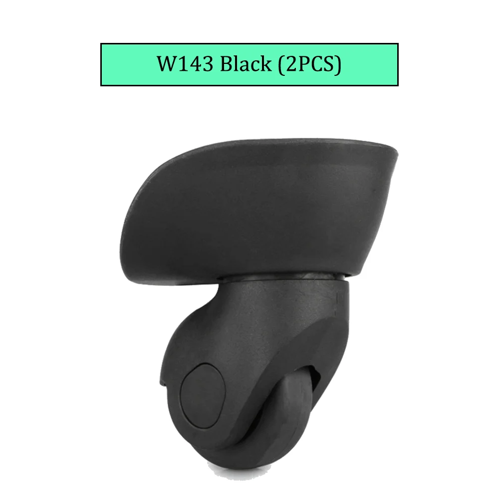 W143 Black Universal Wheel Trolley Case Wheel Replacement Luggage Pulley Saftey Wheel Slient Wear-resistant Smooth Repair