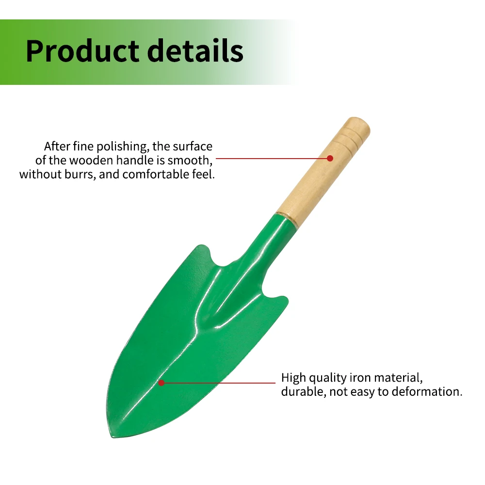 Garden shovel with wooden handle for garden dredging