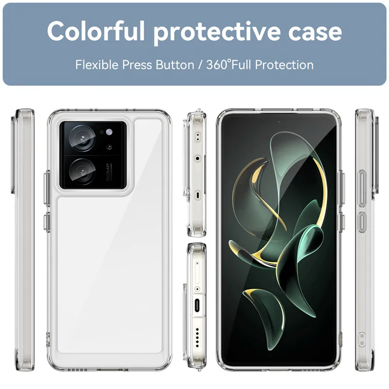 For Xiaomi Redmi 12 Case Xiaomi Redmi 12 5G Cover TPU Border Acrylic  Backplane Protective Phone