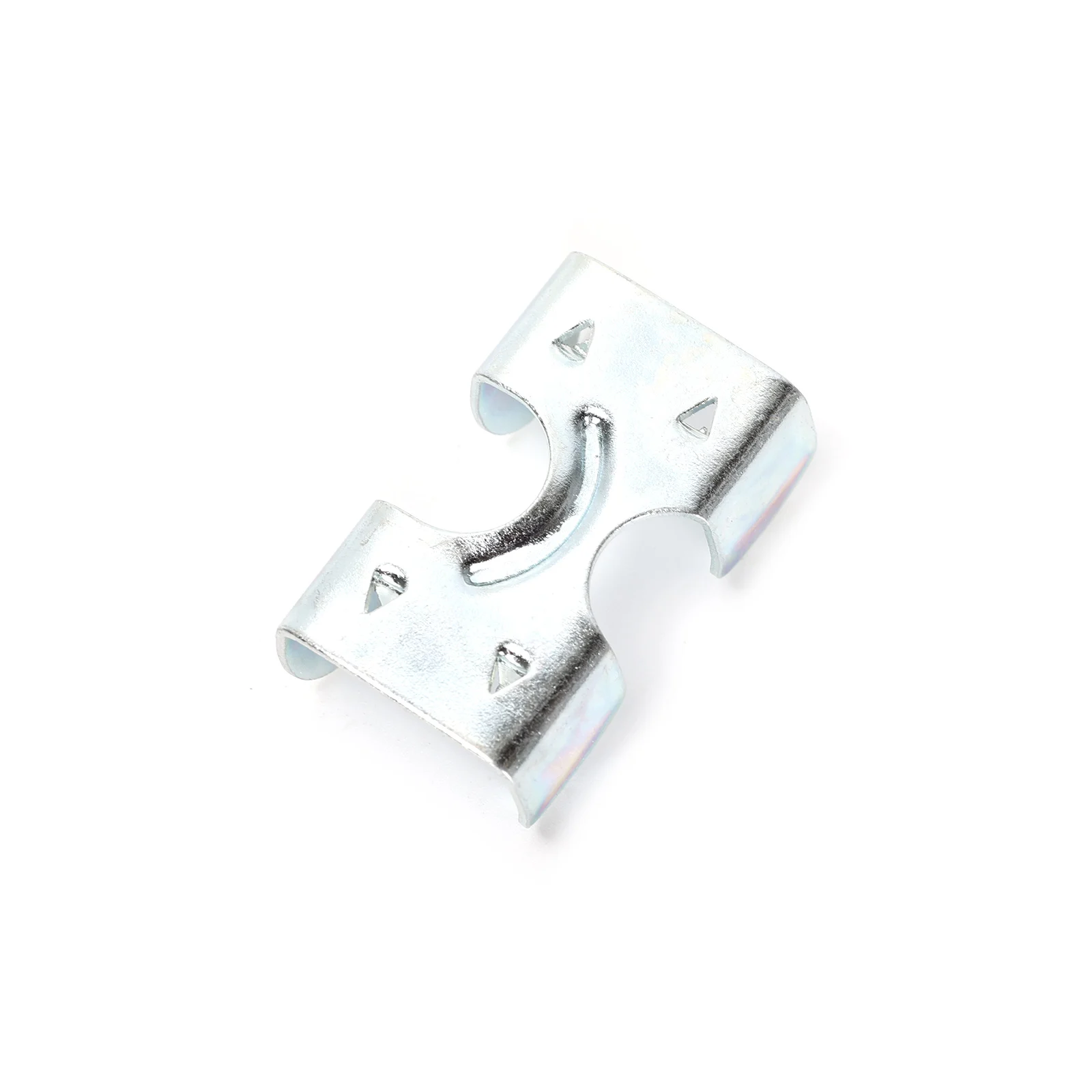Steel Galvanized Double Rope Fastening Clips 10pcs 40 x 22mm 8mm-12mm Rope