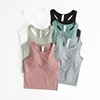 Lemon Racerback Yoga Tank Tops Women Fitness Sleeveless Cami Sports Shirts Slim Ribbed Running Gym Crop Vest Built In Bra Top 3