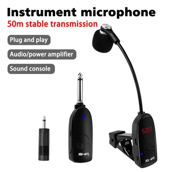 Sax trumpet trombone special wireless microphone Wireless Receiver Transmitter,160ft Range,Plug and Play,Great for Trumpets