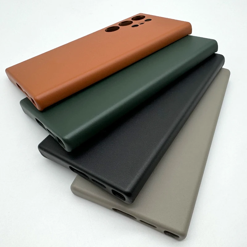 For Samsung Galaxy S24 Ultra/Plus Eco-Leather Case High Quality Soft Silky Touch Cover For Galaxy S24 Ultra S24 Plus s24+ Case