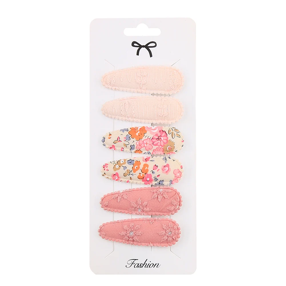 shake baby's hand 12Sets/Lot Korea 5.5cm BB Barrettes Basic Snap Baby Girl Side Bang Clip Cute Mini Hairgrips Flower PrinKids Hairpins Accessories baby headband Baby Accessories