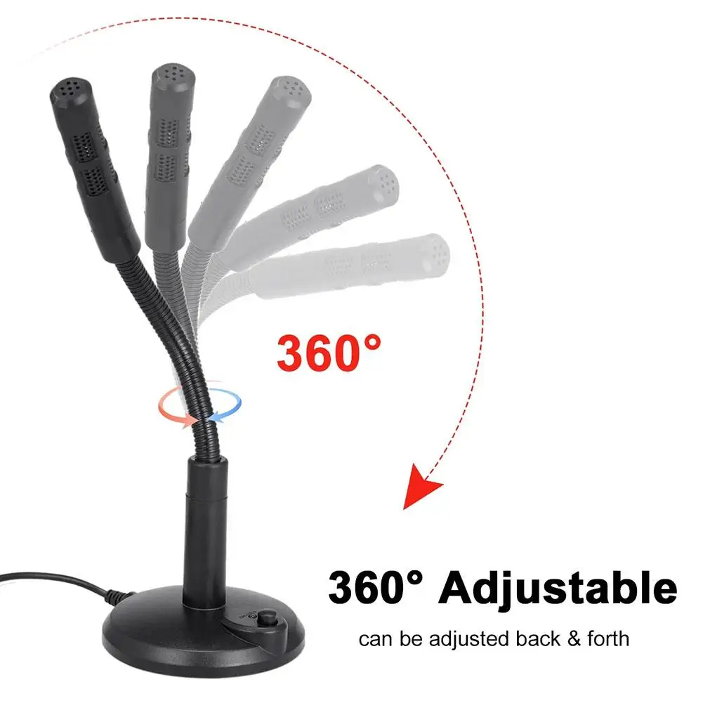 데스크탑 PC 게임용 마이크 USB 3.5mm 무지향성 컴퓨터 노트북 마이크, 팟캐스트 녹음, 노래, 채팅, 회의용