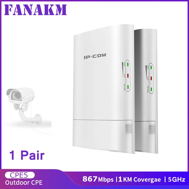2Pcs Outdoor 5Ghz Wireless Wifi Repeater Extender 1Km A Lungo Raggio Outdoor Cpe 867Mbps Access Point Ap Wifi Bridge Client Router